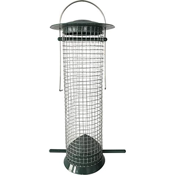 Windhager Vogelfuttersilo Easy, Vogelhaus, Futterhaus, Vogelhäuschen, Vogelfutterstation zum Aufhängen, Vogel-Silo, 06869, grün, 100 x 140 x 260 mm – Bild 1