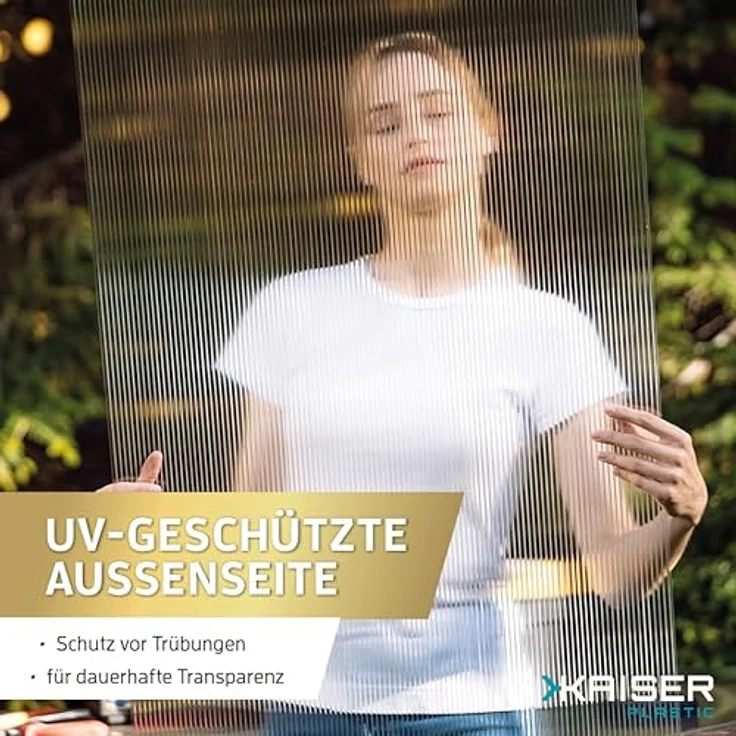 KAISER plastic Gewächshausplatten Xtra Strong, 14 Stk. Polycarbonat Doppelstegplatte, 700g/m2, 700 x 1500 mm, 4mm Stärke, UV-beständig, 14,70m2 Gesamtfläche – Bild 4