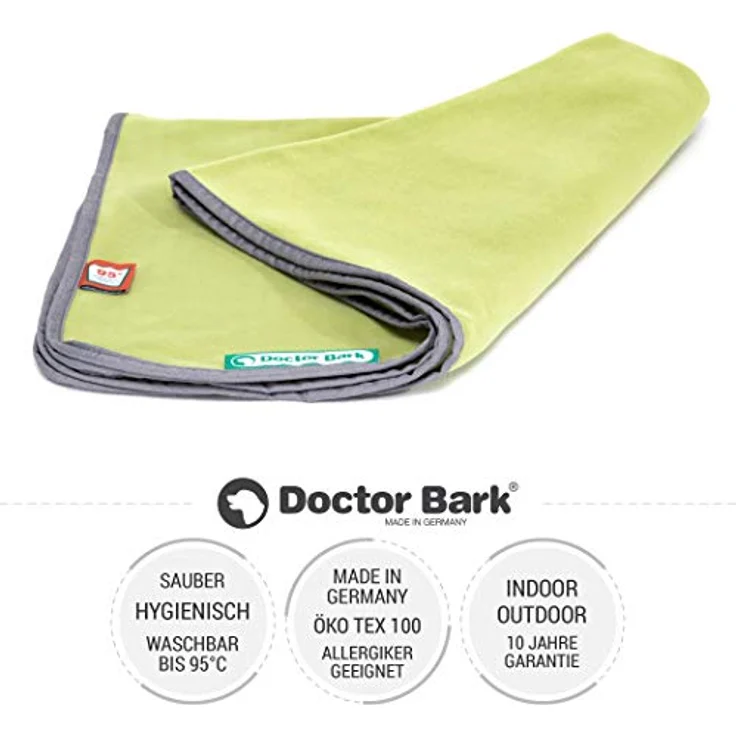 Doctor Bark | kuschelige Hundedecke waschbar bis 95°C, hygienische, weiche Fleecedecke für Sofa und Hundebett, Flauschige Haustierdecke - Made in Germany (L - 120x90 cm/Hellgrün) – Bild 2