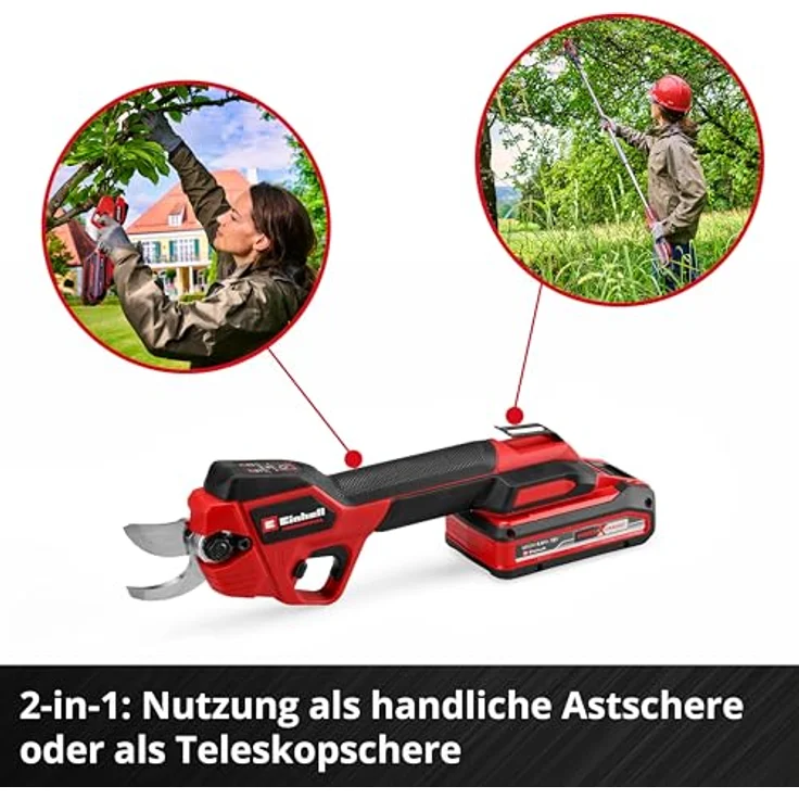 Einhell Akku-Astschere GP-LS 18/28 Li T BL-Solo, professionelle Teleskop-Astsäge, 28 mm Schnittleistung, ohne Akku, ohne Ladegerät – Bild 7