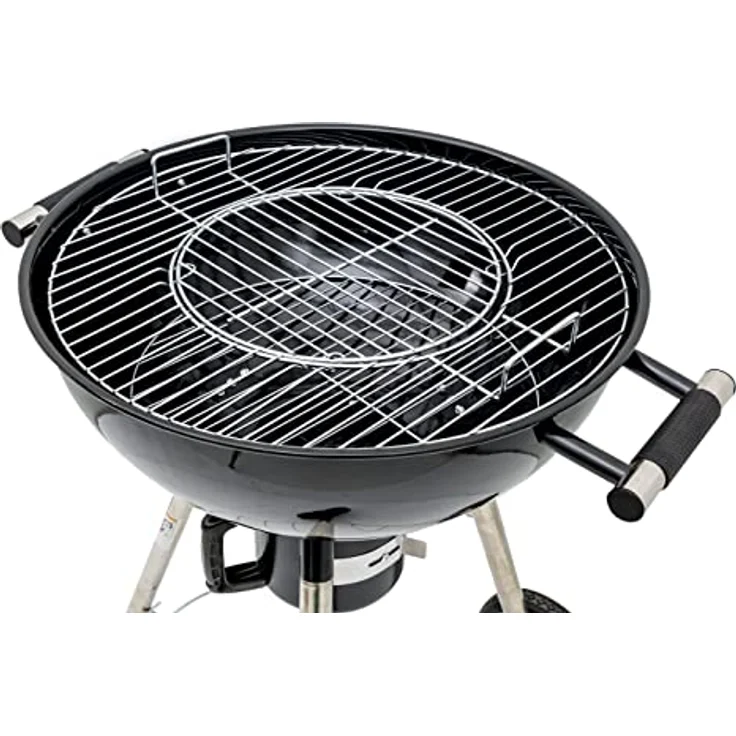 ACTIVA Grill Kugelgrill Nottingham, Holzkohlegrill mit verchromtem Grillrost in Schwarz – Bild 2