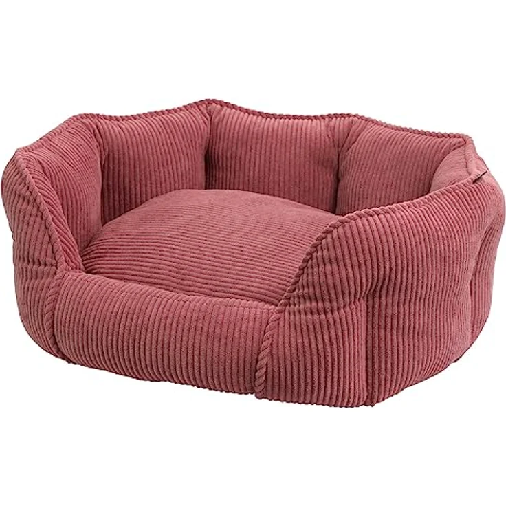 Nobby 61907 Komfortbett oval SALIA Berry, Mikrofaser, Cordoptik, mit Wendekissen – Bild 1