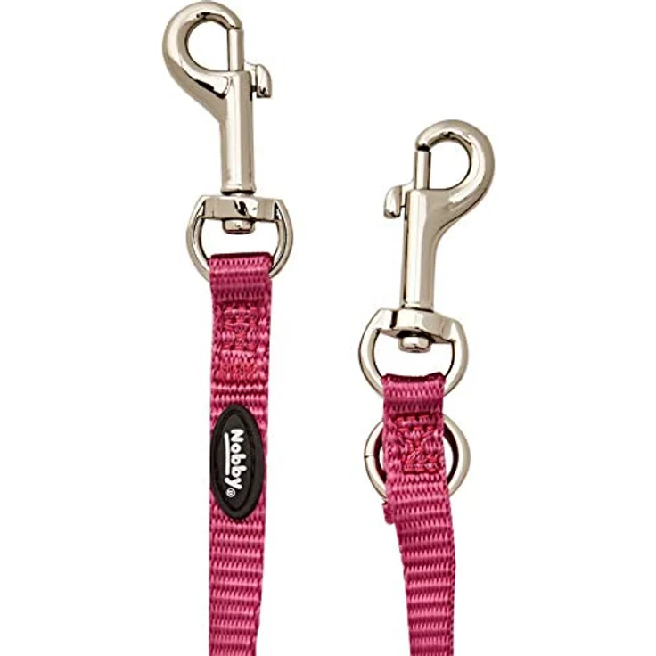 Nobby Führleine Classic, Nylon, 3-fach verstellbar, himbeere, L: 200 cm, B: 10 mm, 1 Stück – Bild 3