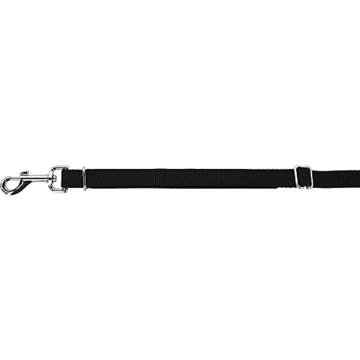 Kerbl Pet Miami Multi-Führleine, schwarz, 20 mm, 180 cm, stufenlos verstellbar mit integriertem Kurzführer und Karabinerhaken – Bild 1