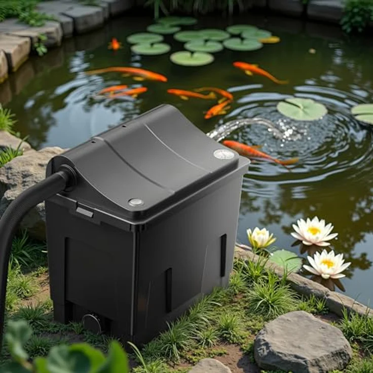 SunSun CBF-200A Bioteichfilter, 1 Kammer-System für Koi Teich, 6.000 l/h, inkl. Filtermaterial, einfache Wartung und Überwachung – Bild 2