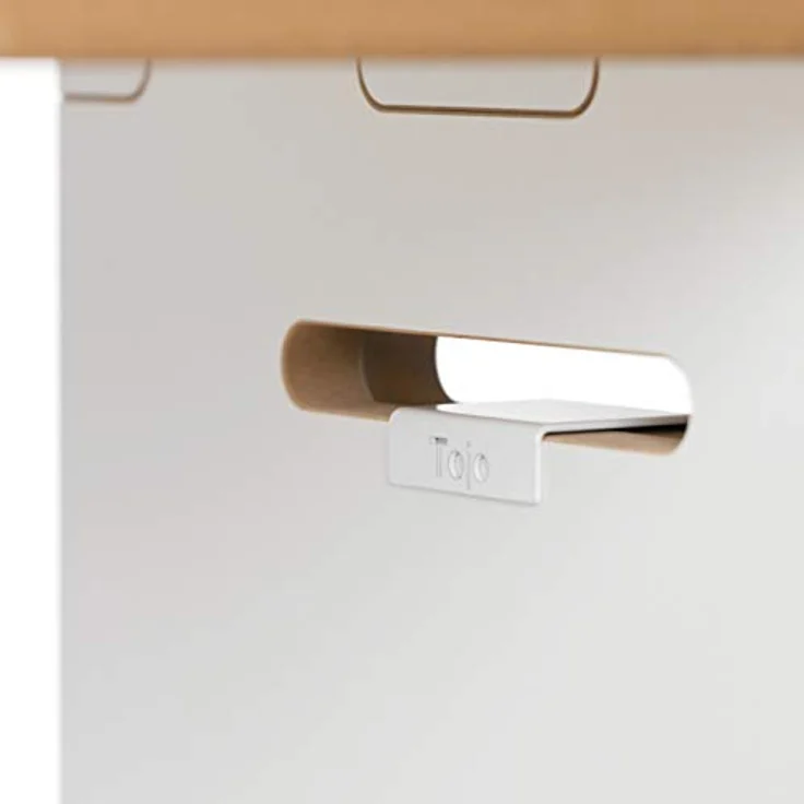Tojo Griff clip (1-St), U-förmiger Regalverbinder für hochstapler Regale, weiß/antrazit – Bild 3