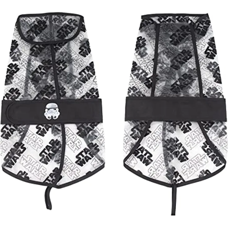 Cerdá - ForFanPets Star Wars Regenmantel Hund Wasserdicht | Transparent mit Stormtrooper Design, 100% PVC, Schwarz