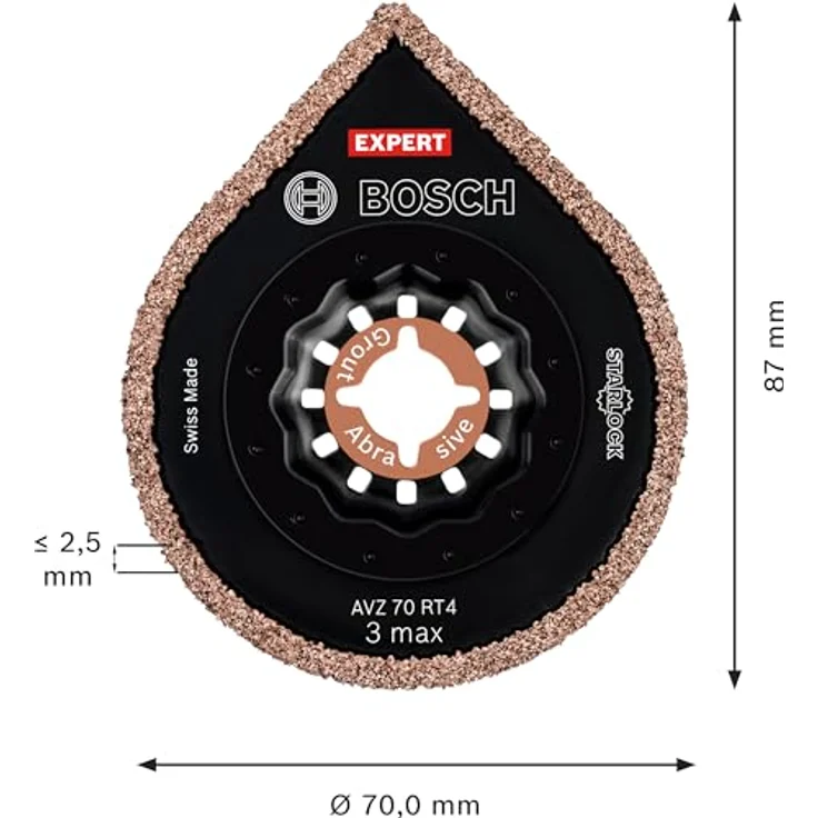 Bosch Segmentsägeblatt Expert AVZ70RT4 Ø 70 mm Mörtel Starlock – Bild 3