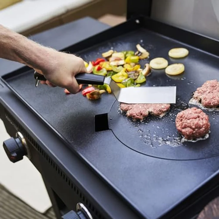 Char-Broil Planchagrill Griddle mit 3-in-1 Tile-Cooking-System, entnehmbare Fettauffangschale, Holzkohlegrill – Bild 5