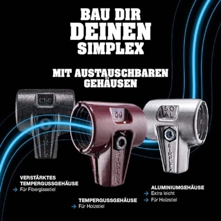 Halder Schonhammer SIMPLEX Gummi/Plastik Durchmesser:40mm – Bild 4