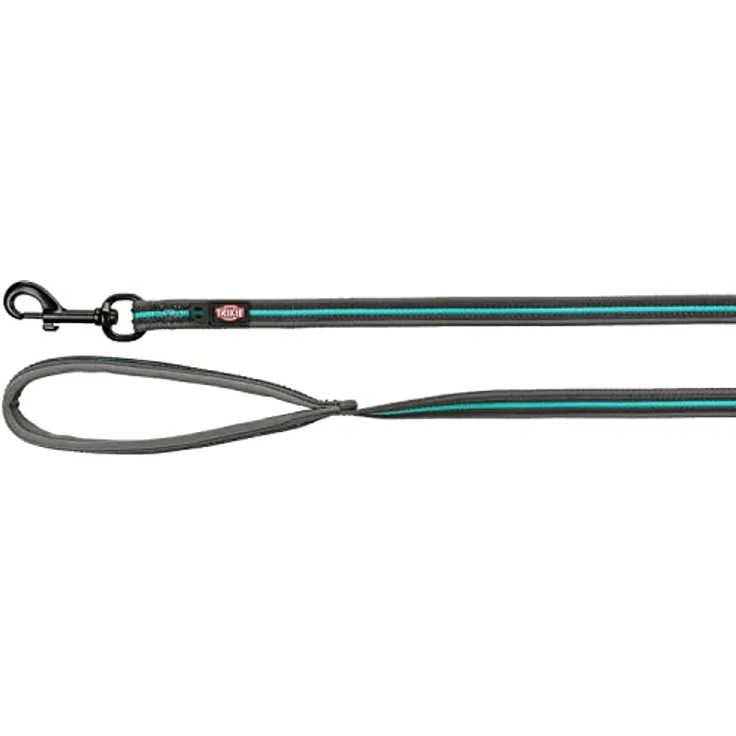 TRIXIE Fusion Fusion Tracking-Gurt, gummiert, M-XL, 15 m/17 mm, Graphit/Ozeanblau