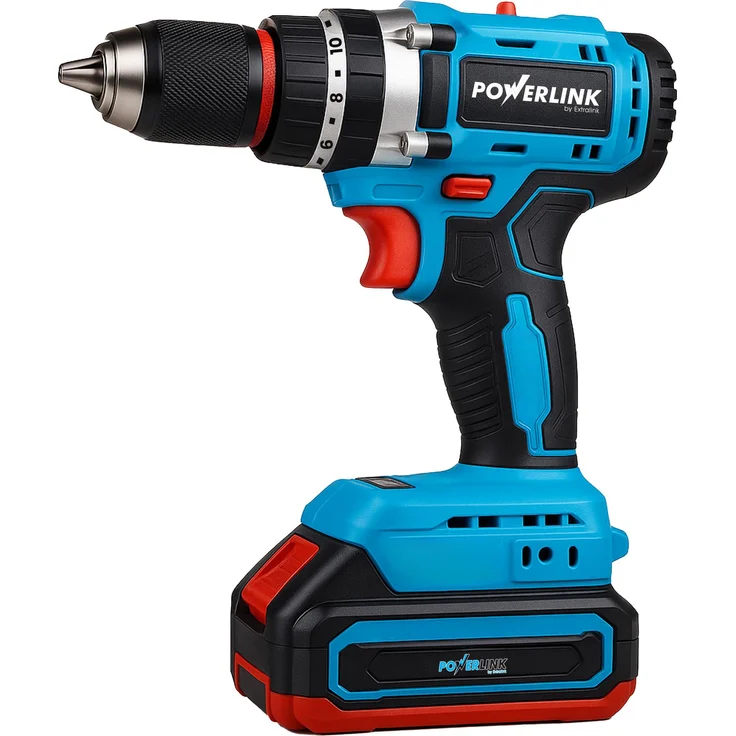 Extralink Powerlink PWL-CD1002C, Akku-Schraubendreher 20 V mit 10 mm Bohrfutter und 2 x 1,5 Ah Akkus