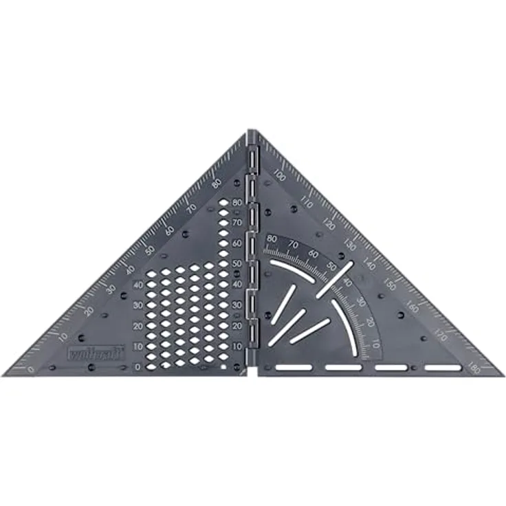 wolfcraft Mess- und Markierwinkel VARIO 3D I 5209000 I Faltbarer Projekthelfer zum Messen auf Flächen und dreidimensionalen Werkstücken