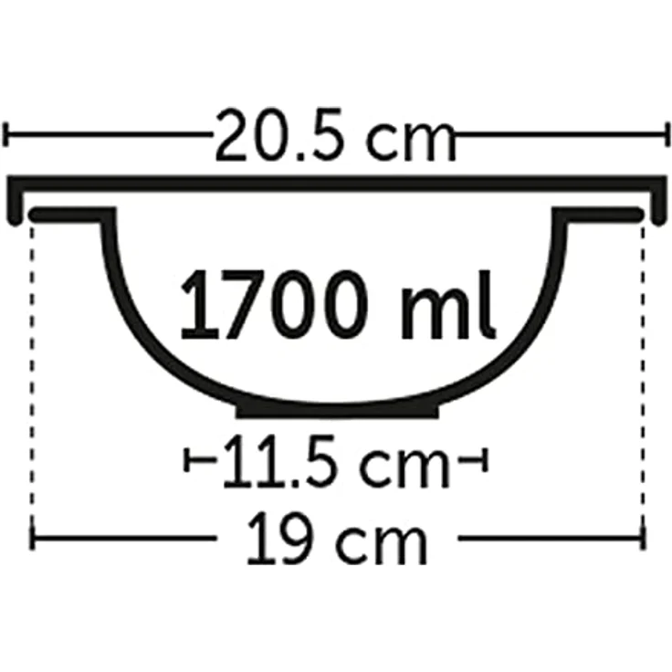 Flamingo - Schüssel Kena mit Deckel. ø19 cm. 1700ml. für Hund - FL-520531 – Bild 3