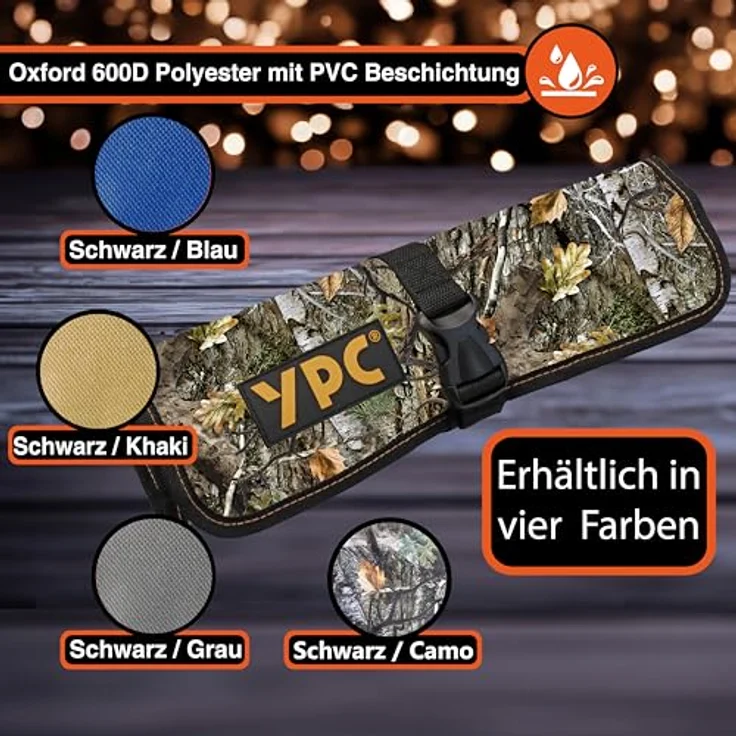 YPC VarioRoll L, Werkzeugtasche rollbar mit 10 Steckfächern und 4 Halteschlaufen, 45x32cm, wasserfestes Oxford 600D Polyester – Bild 5