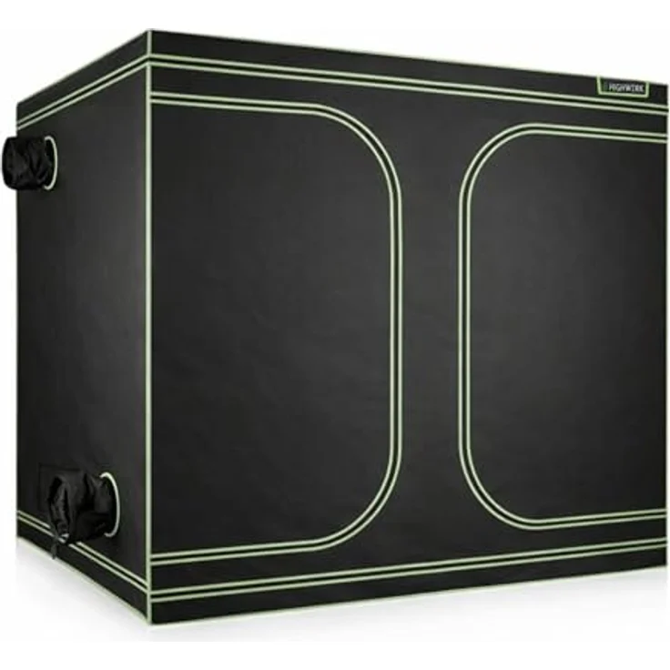 HIGHWERK Growzelt "MyHomeGrow" 240 x 120 x 200 cm, Indoor Zuchtzelt mit hochreflektierender Folie, schwarz grün – Bild 3