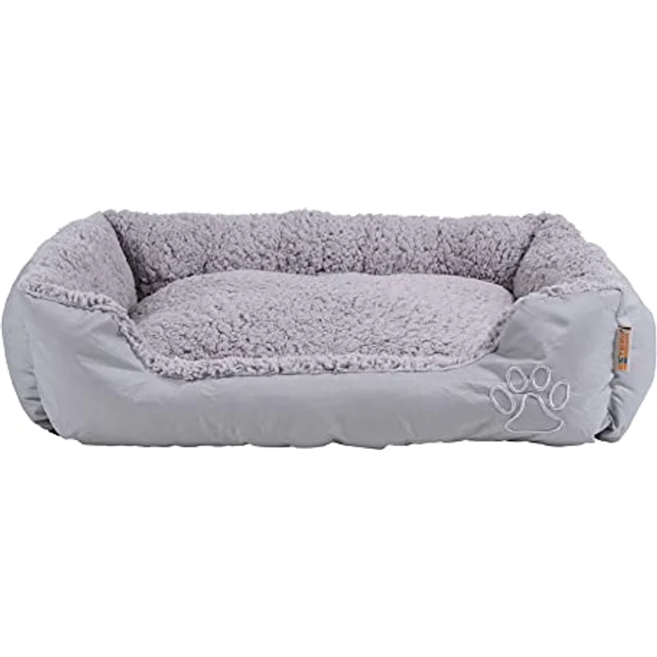 Hundebett Hundekissen Haustierbett 60x48x18 cm Hundekorb Tierbett Hundesofa Grau – Bild 2