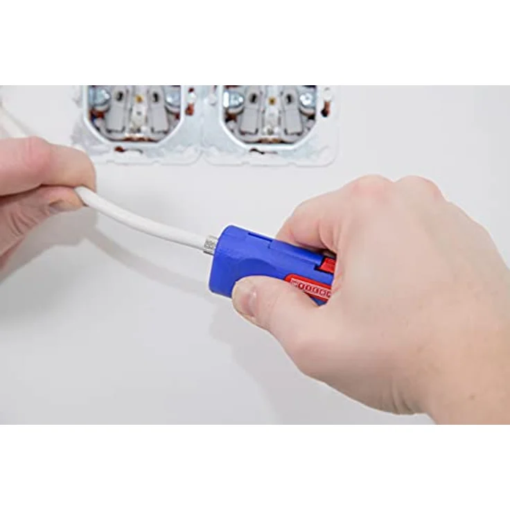 WEICON 52000001 Stripper No.1 F Plus| Antennenkabel Abisolierer | Hochwertige Abisolierzange für Sat Zubehör für Satelittenschüssel, Coax Kabel, Blau, 0, 067Kg – Bild 7