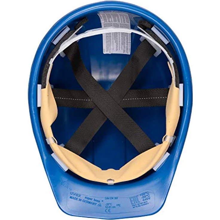 Uvex Superboss Schutzhelm - Belüfteter Arbeitshelm für die Baustelle - Blau Blau – Bild 4