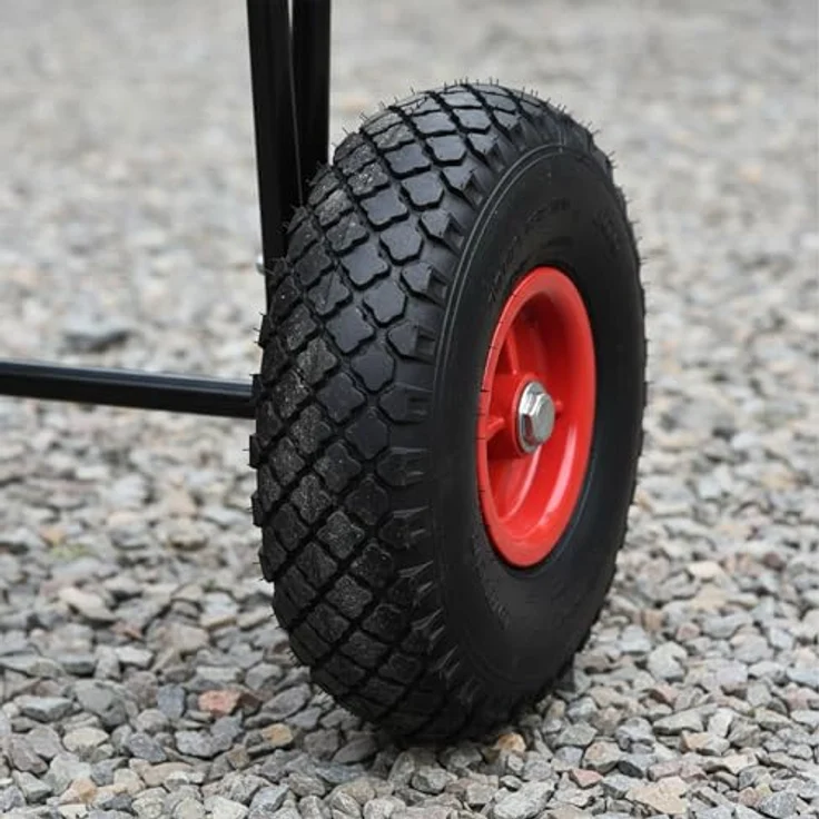 relaxdays Sackkarre Transportwagen klappbar, 80kg Tragkraft, Luftbereifung, schwarz – Bild 6