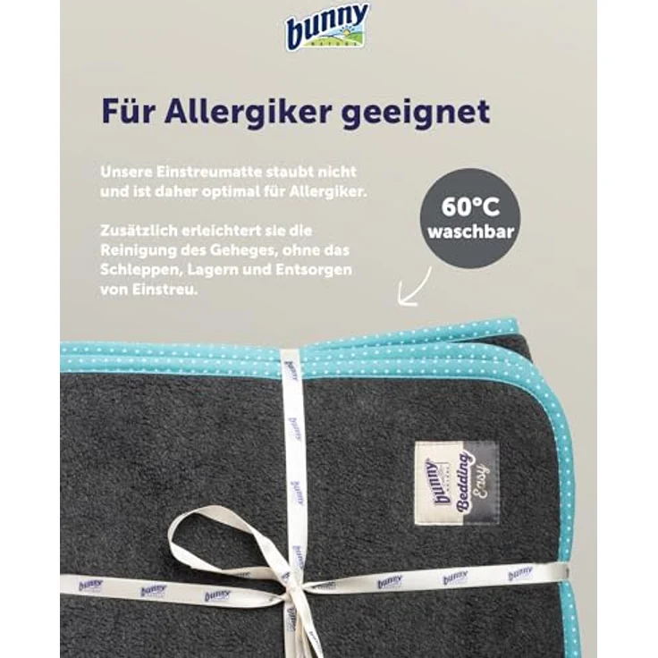 bunnyNATURE Bedding Easy Türkis - Waschbare PIPI-Pads für Meerschweinchen, Kaninchen - Weicher Fleece & Saugstarker Molton - Antiallergisch – Bild 4
