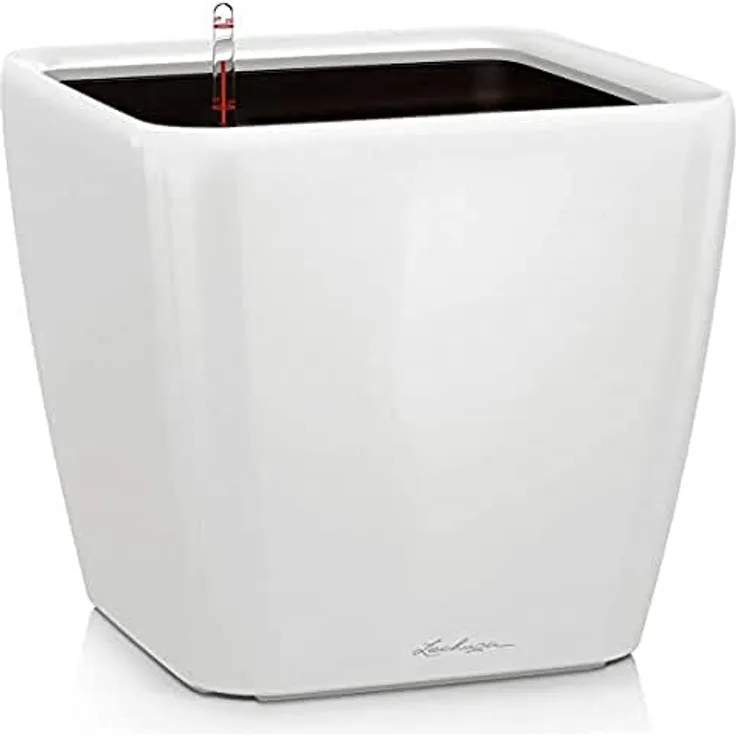 LECHUZA QUADRO Premium LS 50 weiß hochglanz 16280