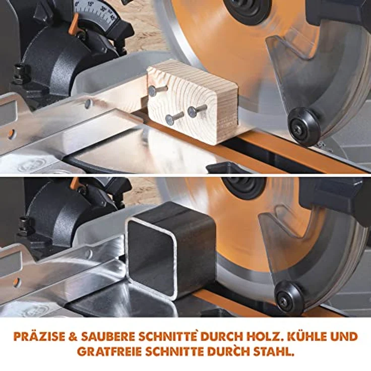 Evolution R185SMS-Li Akku-Gleitgehrungssäge mit Mehrzweck-Schneide, 45° Fasen-, 50° Gehrungsschnitte, 850 W – 185 mm TCT-Sägeblatt im Lieferumfang enthalten, 3 Jahre Garantie – Bild 4