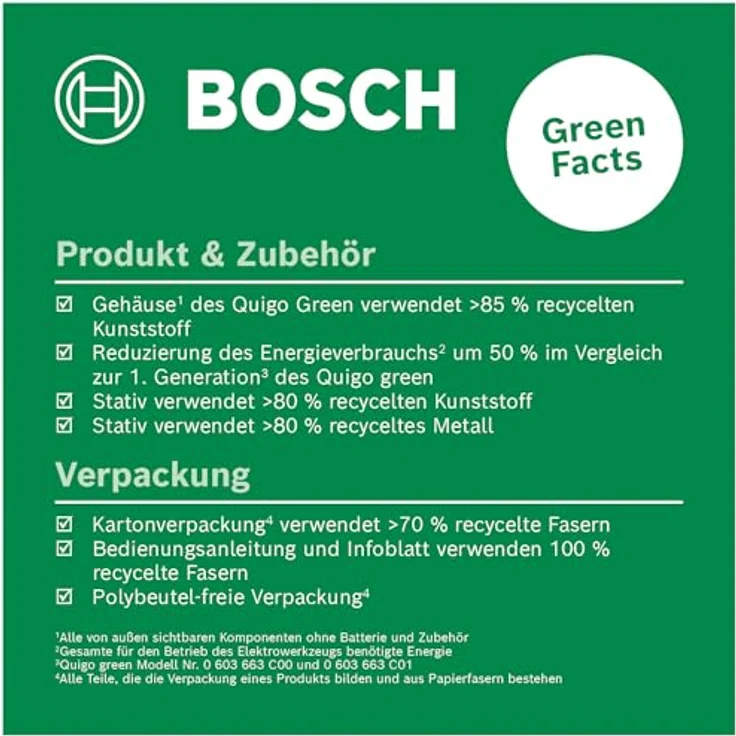 BOSCH Punkt- und Linienlaser Quigo Green Set im eCommerce-Karton - Selbstnivellierzeit 6s - Preisvergleich – Bild 3