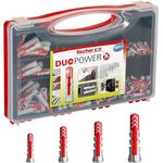 fischer Red-Box DuoPower, Sortimentsbox mit 280 universellen Dübeln für verschiedene Baustoffe und Befestigungen, langlebig und leistungsstark