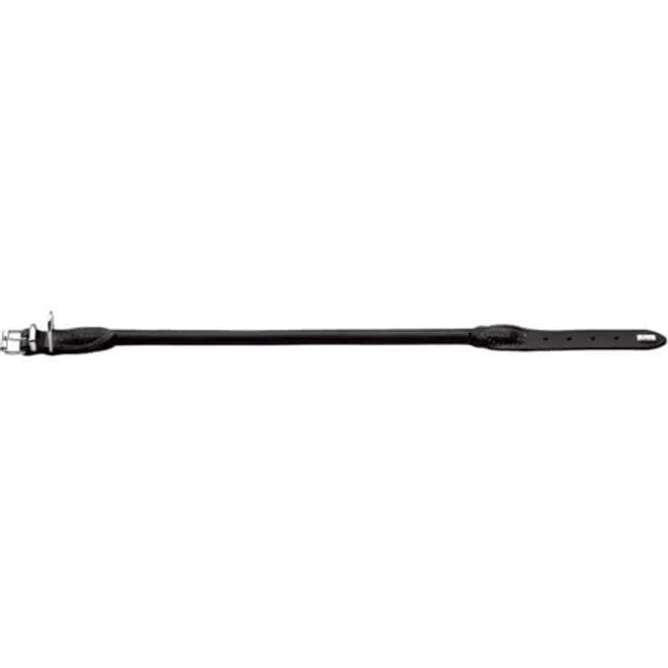 Hunter Hunde-Halsband Round & Soft Elch-Leder schwarz S-M – Bild 2