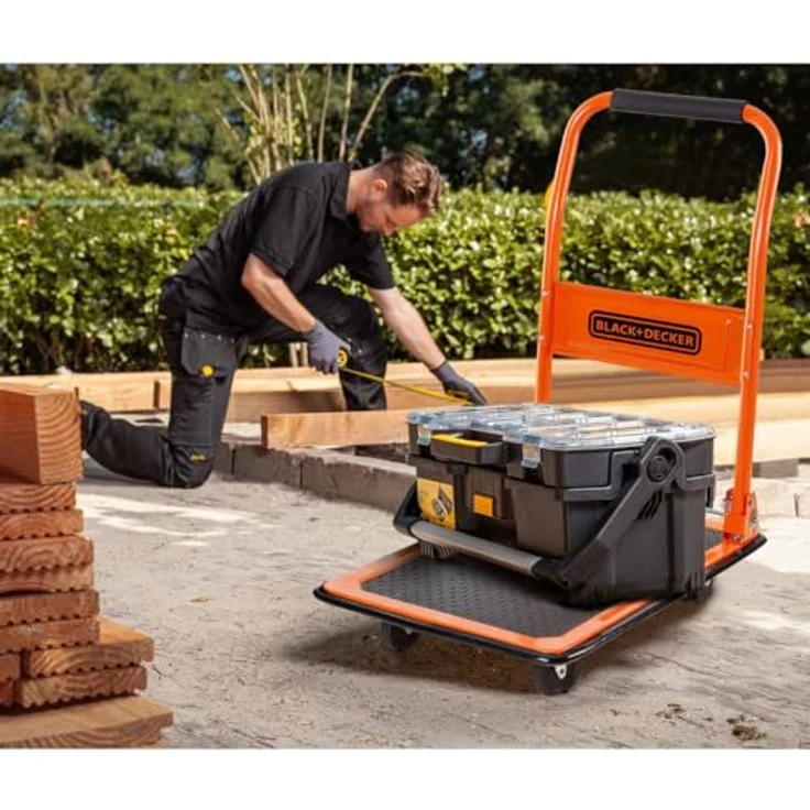EDM Plattform auf Rädern, max. 80kg, Stahlkonstruktion, 60x40x80cm, schwarz – Bild 7