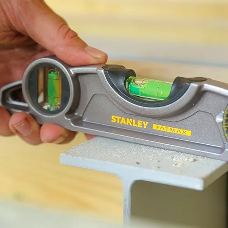 Stanley FatMax Pro Torpedo-Wasserwaage, Aluminium (magnetisch, 25 cm Länge, horizontale-vertikale-45°-Libelle) 0-43-609 – Bild 5