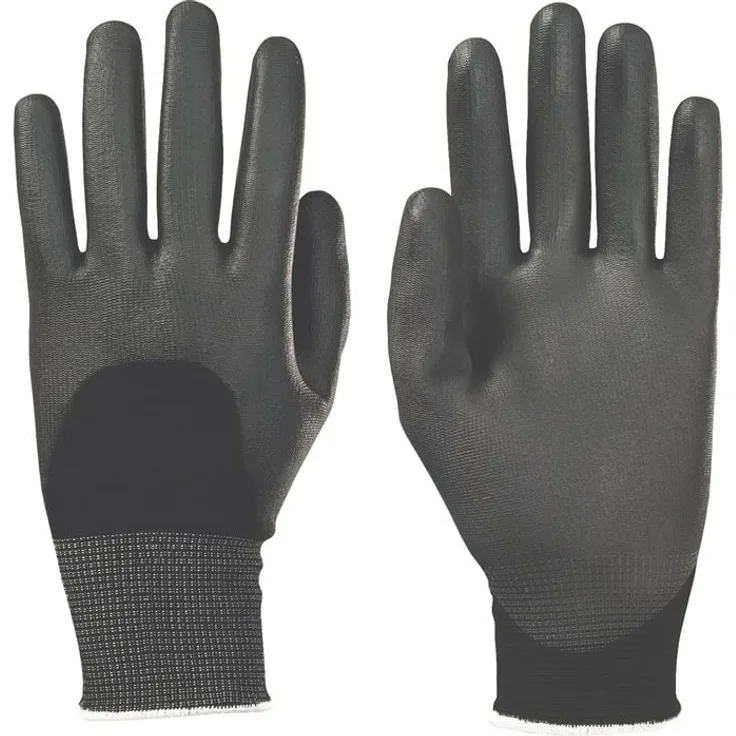 KCL GmbH Camapur Comfort 626 Arbeitshandschuhe, schwarz, EN 388 Kat. II, hohe Atmungsaktivität, exzellente Passform, waschbar, für Elektronik- und Automobilindustrie