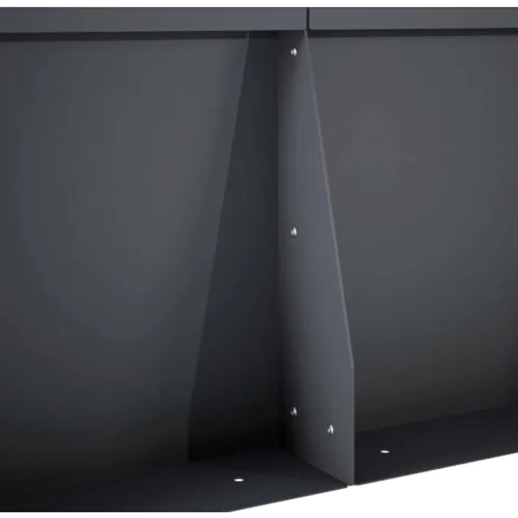 vidaXL Beetumrandung Stützmauer, 4er Set, modulares Design aus wetterfestem Stahl, 100 x 12 x 40 cm, anthrazit – Bild 4
