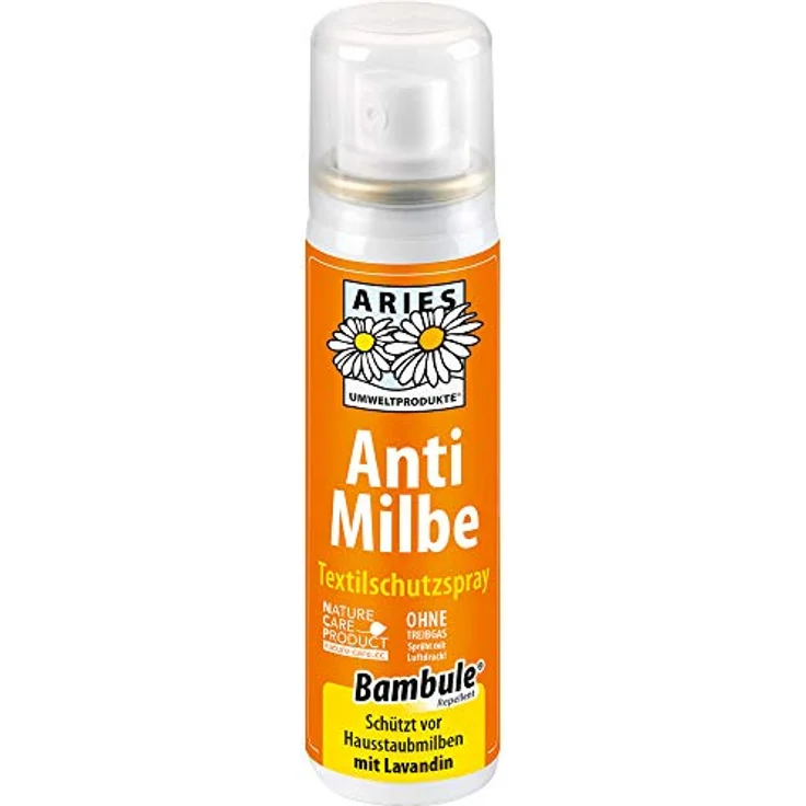 Aries - Milbenspray 200 ml Luftdruckflasche, 100% natürliche Anti-Milbenwirkung mit Neem Öl – Bild 1