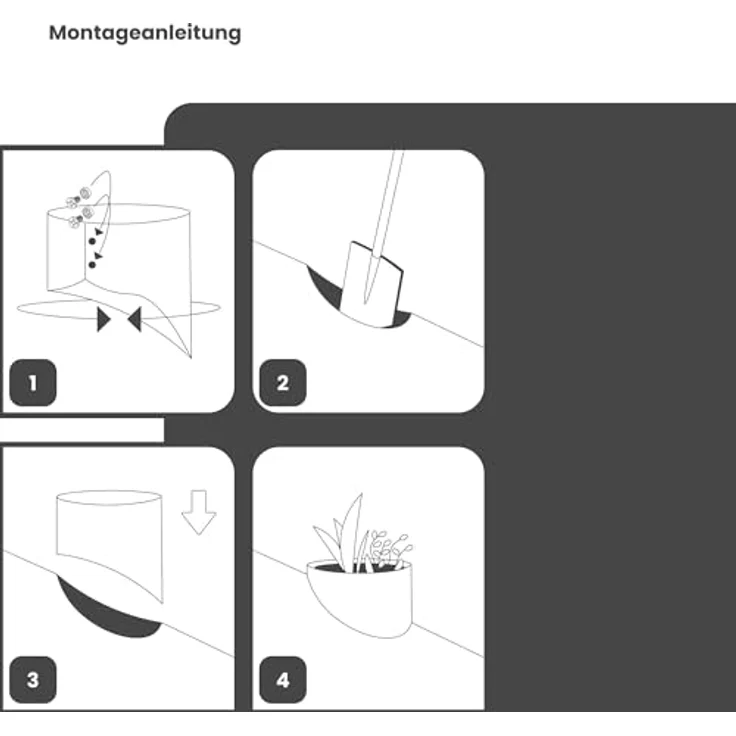 Jardinion Hochbeet Hangmanschette, Pflanzhilfe aus UV-beständigem Polypropylen für Hügel und Abhänge, inklusive Schraubensatz – Bild 6