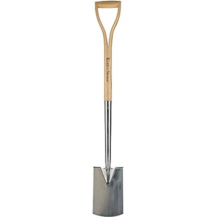 Kent & Stowe Beetspaten – Profi-Spaten aus Edelstahl, für die Verwendung im Beet, Gartenspaten mit Stiel aus Eschenholz, Länge: 104 cm – Bild 1