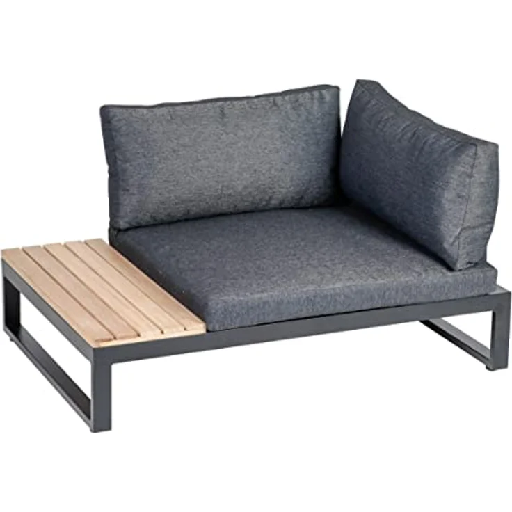 Greemotion Hundebett aus Aluminium mit Kissen und Ablagefläche, 100 x 45 x 70 cm, Schwarz – Bild 3