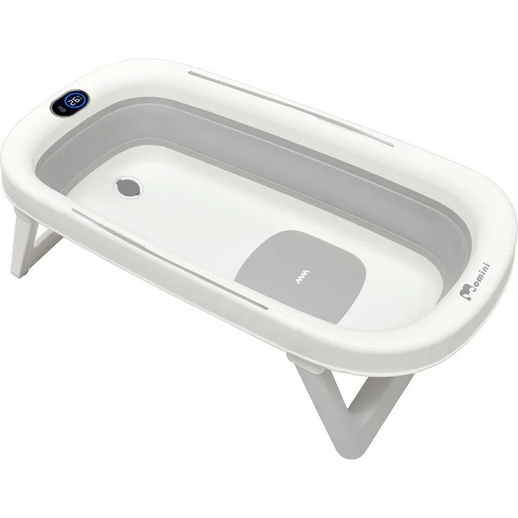 MOMINI Babybadewanne MOMINI BelloBath, Badewanne mit intelligentem Thermometer, faltbarem Design und rutschfesten Füßen