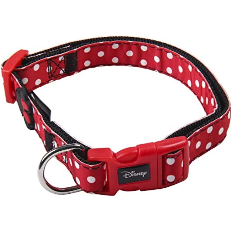 CERDÁ LIFE'S LITTLE MOMENTS Minnie Mouse Hundehalsband für Kleine Hunde, Offizielle Disney Lizenz, Halsumfang 18-30 cm, Dicke 15 mm, XXS-XS