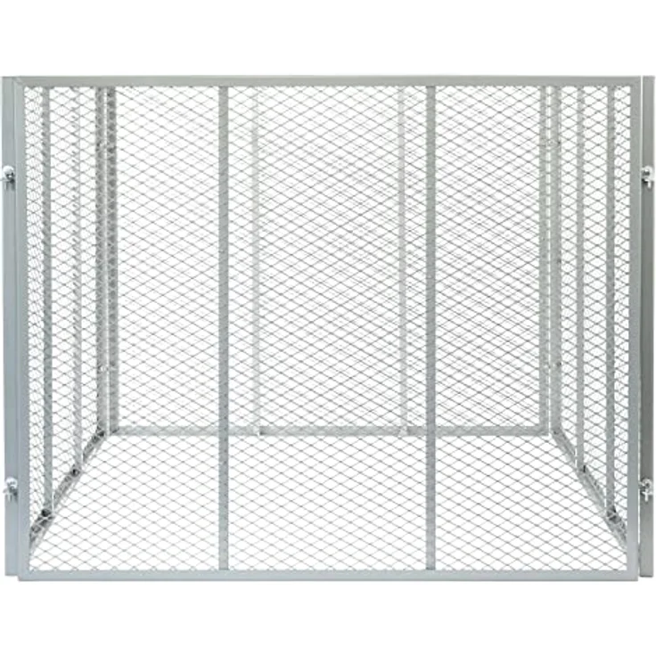 Wiltec Komposter 100 x 100 x 80 cm, Gartenkomposter aus Metallgitter, 800 Liter Volumen, witterungsbeständig, in Schwarz – Bild 3