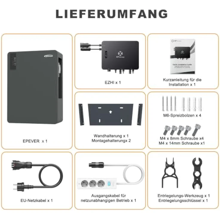 EnjoySolar APsystems® Hybrid-Mikrowechselrichter EZHI mit EPEVER® Solarstromspeicher 2710Wh, Halbfestkörper-Lithiumbatterie, IP65, WLAN und Bluetooth, 0% MwSt. – Bild 10