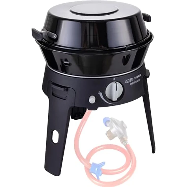 Cadac Safari Chef 30 LP Combo, kompakter Gasgrill für Camping mit 30 cm Durchmesser, 2 kW Heizleistung, inkl. Wok und Grillrost mit GreenGrill-Beschichtung – Bild 5