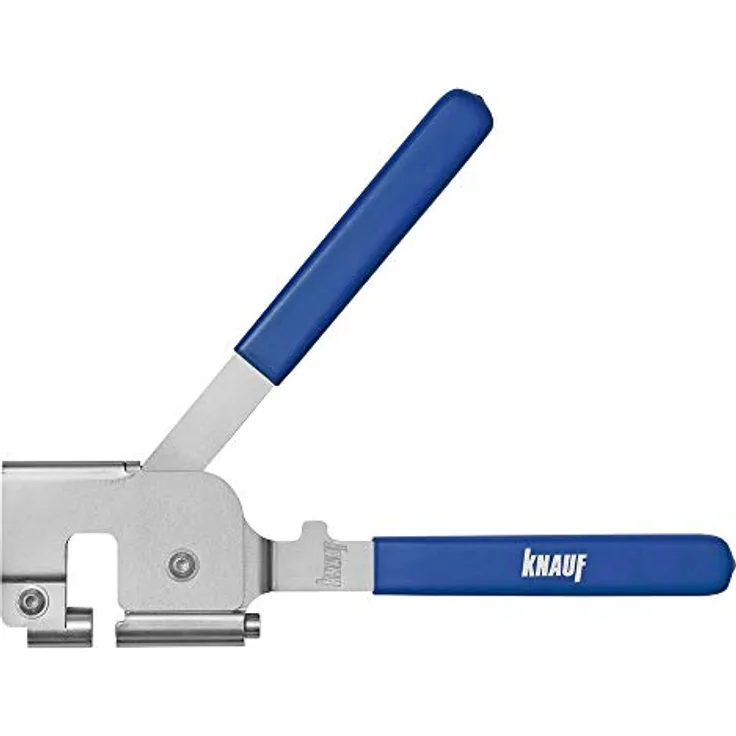 Knauf Stanz-Zange für Metall – Krimper-Zange zum Verkrimpen von Metall-Profilen mit austauschbarem Stempel, Krimp-Zange mit Stopper zwischen den Griffen