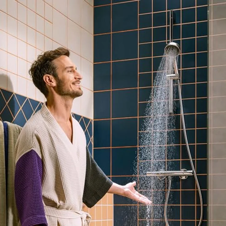 hansgrohe Activera Select S Duschkopf, 2 Strahlarten, Chrom und Graphit, EcoSmart, für Durchlauferhitzer geeignet – Bild 9