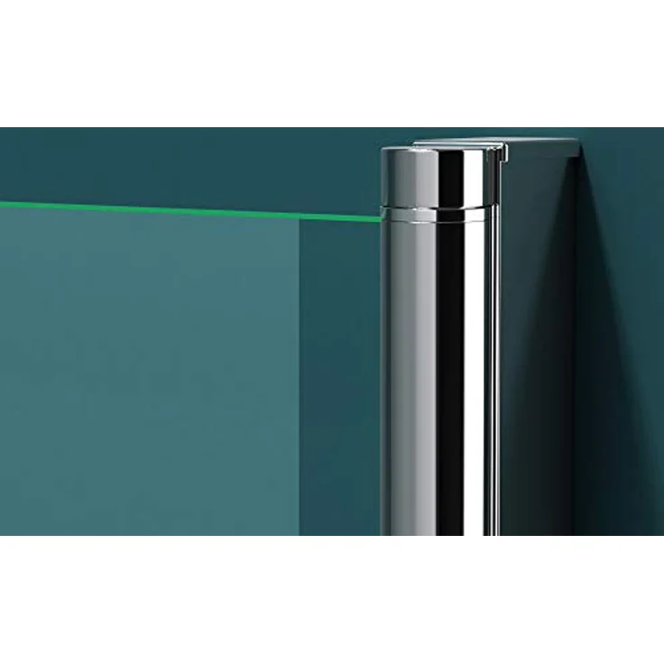 Mai & Mai Duschabtrennung Cortona116, faltbare 3-teilige Badewannenwand 130x140cm, Klarglas mit Chromrahmen, 6mm ESG-Sicherheitsglas, verstellbar – Bild 5