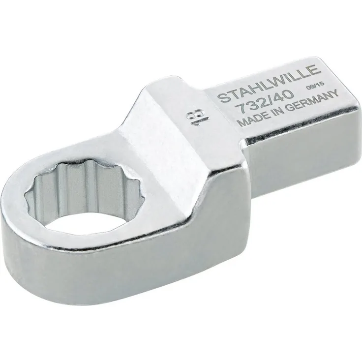 Stahlwille Einsteck-Ringschlüssel 19 mm, Drehmomentschlüssel mit Schaftbreite 14 mm und Schaftlänge 18 mm