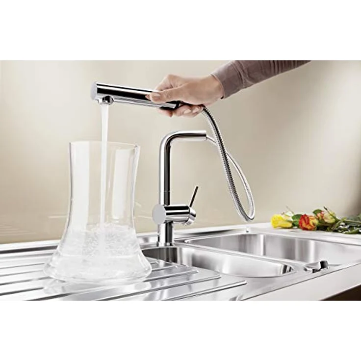 Blanco Küchenarmatur LINUS-S Vario Hochdruck, mit herausziehbarer Zweistrahlbrause und minimalistischen Design – Bild 2