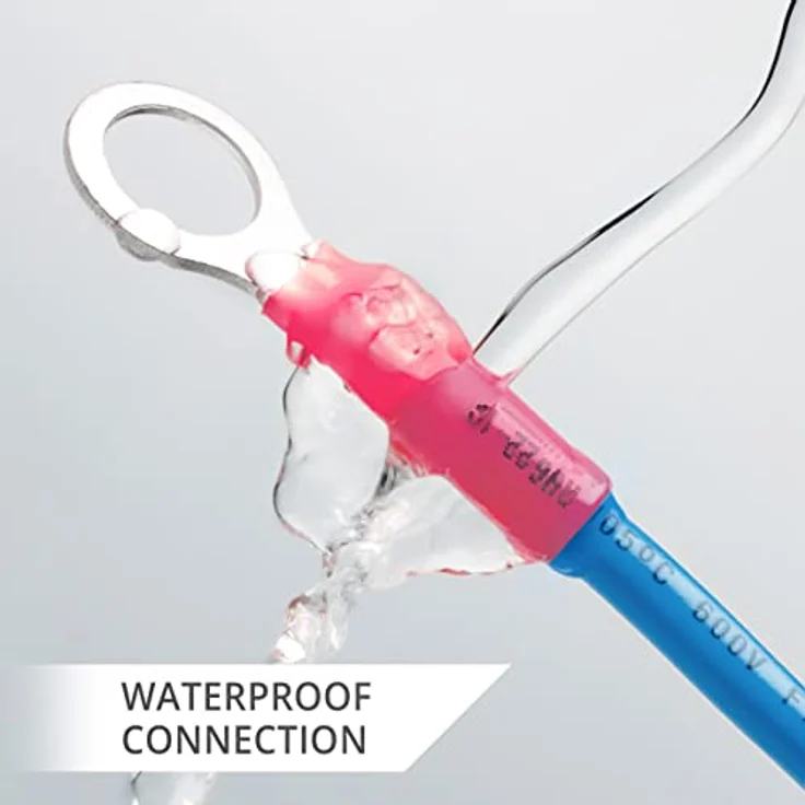 Wirefy Rote Ringkabelschuhe Schrumpfverbinder M4, 150 Stück, Lötfreie Quetschverbinder für 0,5-1,5 mm², hohe Korrosionsbeständigkeit und starke Crimps – Bild 4