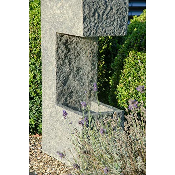 dobar® 96170e "Ceres Design Gartenbrunnen Groß | LED Beleuchtung | Outdoor Wasserfall Polyresin | Wasserspiel Kunststein | Springbrunnen für Garten/Terrasse/Balkon | 37,5 x 20,5 x 70 cm – Bild 3